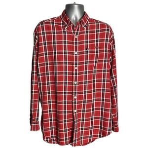 Ralph Lauren Jeans Co. Red Check Lightweight Long Sleeve Button Down Size L